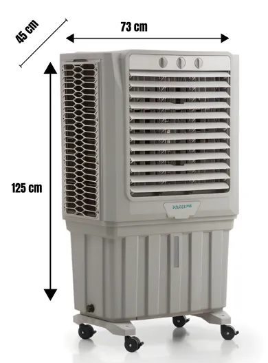 Climatizador evaporativo Chiller Peças puxando ar quente e devolvendo ar fresco
